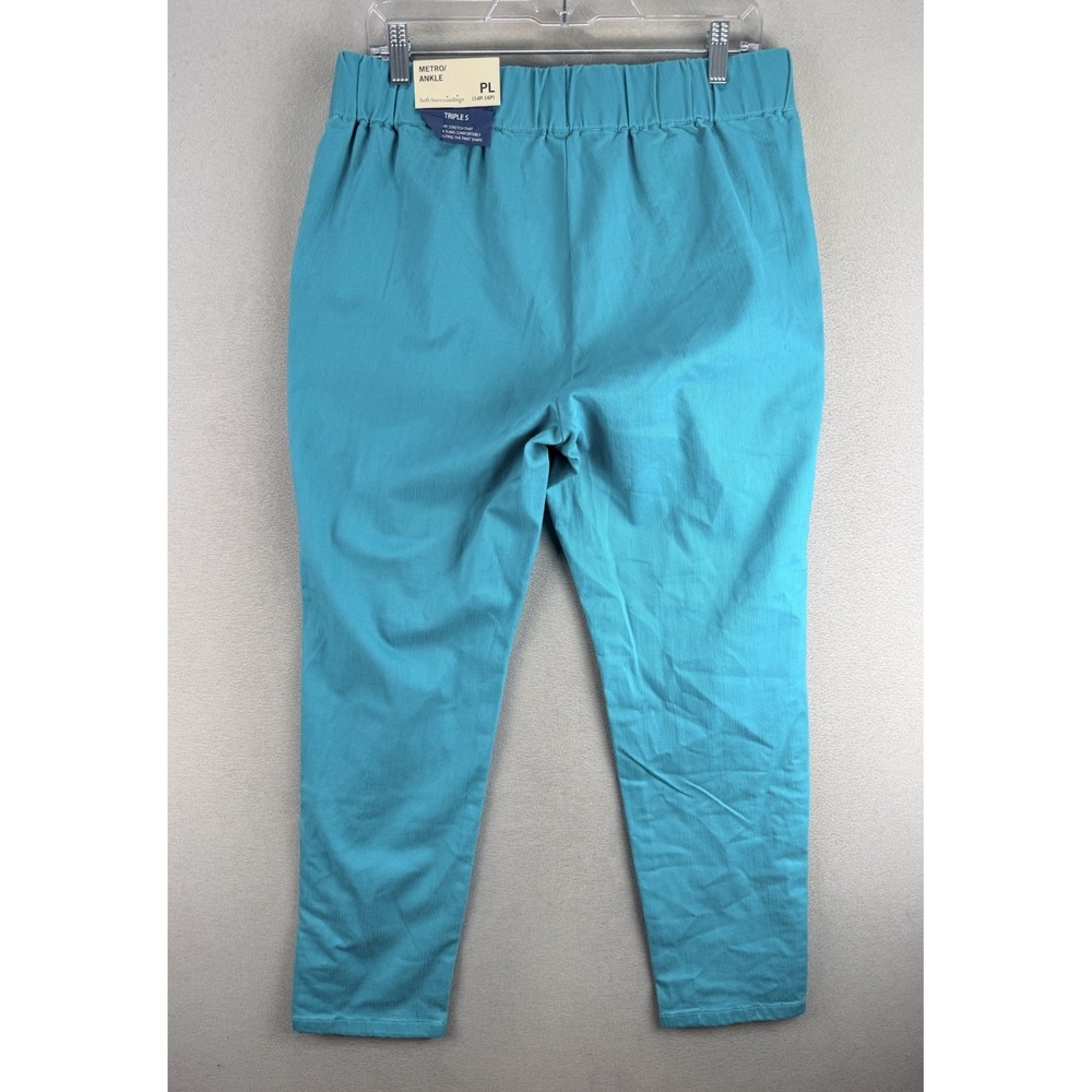 Soft Surroundings Women's Petite Sz L Teal Metro Ankle 4 Way Stretch‎ Pants NWT - Picture 2 of 9